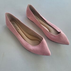 Breckelle's Women's Shoes Lightweight Slip On Pointed Toes Pink Flats Sz 9
